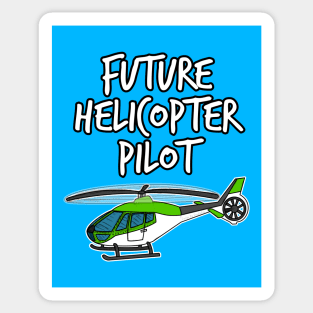 Future Helicopter Pilot Doodle (Green) Sticker